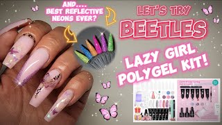 TESTING BEETLES quotLAZY GIRLquot POLYGEL KIT  COMPLETE BEGINNER KIT amp STEP BY STEP TUTORIAL [upl. by Gelb738]