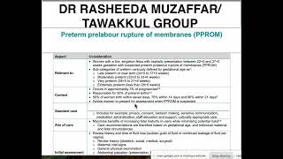 PPROMdr rasheeda muzaffar tawakkul groupdaily free TOACS THEORY LIVE DISCUSSION [upl. by Mitchel910]