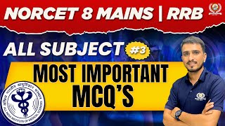 MOST IMPORTANT MCQS  ALL SUBJECTS MCQS  NORCET 8 MAINS  NORCET 2024  RRB EXAM Nursing Experts [upl. by Kassandra]