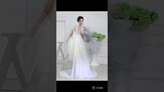 Robe de mariée longue col en v goodrobefr robe robedemariee wedding weddingdress weddinggown [upl. by Savior]