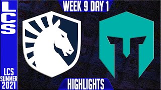 TL vs IMT Highlights  LCS Summer 2021 W9D1  Team Liquid vs Immortals [upl. by Eenahc]