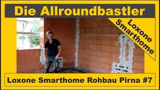 Loxone Smarthome  Rohbau in Pirna 7  Schlitze fräsen und Dosen eingipsen [upl. by Retsevlys685]