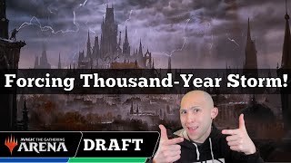 Forcing ThousandYear Storm  MTG Foundations Draft  MTG Arena [upl. by Hardie]