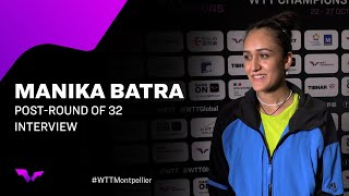 Manika Batra PostRound of 32 Interview  WTTMontpellier 2024 [upl. by Names]