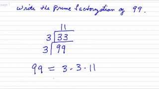 Write the prime factorization of 99  Youtube [upl. by Acila]