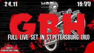 GBH — Live  StPetersburg 24112018 Multicam Punk from England [upl. by Akcired]