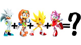 Fusion SUPER SONIC and his friends  Silver Amy Rose Tikal the Echidna [upl. by Louanna]