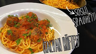 İTALYAN TOP KÖFTE ve SPAGHETTİ [upl. by Mihar]