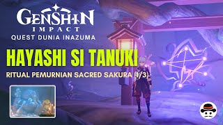 HAYASHI SI TANUKI  RITUAL PEMURNIAN SACRED SAKURA 13  GENSHIN IMPACT INDONESIA [upl. by Ennyletak]