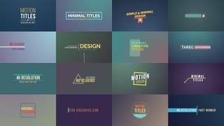 Motion Titles  After Effects Project Files [upl. by Corsiglia32]