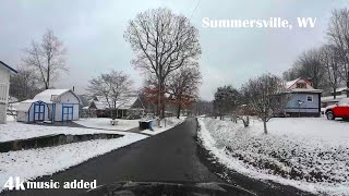 Snowy Little Town of Summersville WV Drive Thru [upl. by Mccollum580]