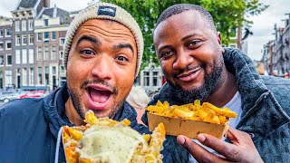 FOOD TOUR DURCH AMSTERDAM  DIE BESTEN POMMES DER WELT [upl. by Ajile169]