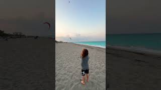 Florida nights  kite flying and happy beach dancing 🪁🌝💃🕺🏻 [upl. by Orva590]