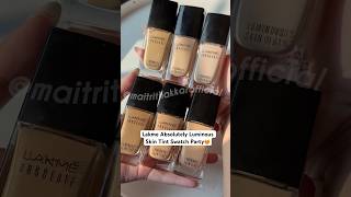 Lakme Luminous Skin Tint Swatches 🤎 lakmeindia shortsfeed lakme skintint glowingmakeup [upl. by Gabor990]