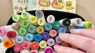 ASMR Marker Testing swatching rummaging whispered ramble [upl. by Eindys]