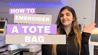 How to Embroider a Tote Bag Simple and Easy Machine Embroidery Tutorial [upl. by Weiss]