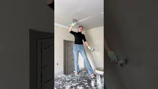 How to Prepare Tiles Wall ​ Wall paint​ Fast amp Beauty part 5803 [upl. by Sherrard]