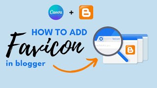 How to set favicon in blogger  create favicon in canva  canva favicon maker [upl. by Ninnahc]