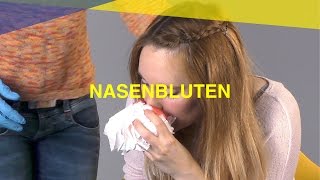 Nasenbluten  MAUS Erste Hilfe Kurs  Video Tutorial [upl. by Zenitram]