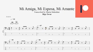 Rigo Tovar  Mi Amiga Mi Esposa Mi Amante bass tab [upl. by Nikki770]