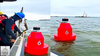 Key Bridge Response 2024  Coast Guard Sets Up Buoys Near Bridge in Baltimore  2024 [upl. by Saltzman]