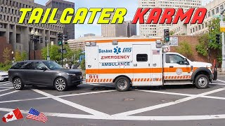 AMBULANCE BRAKE CHECKS TAILGATER [upl. by Godding361]