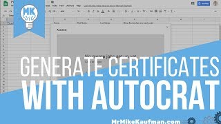 Generating Certificates Automatically from Google Forms with Autocrat [upl. by Niltac924]