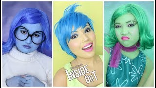 INSIDE OUT Makeup Tutorial DisgustSadnessJoyAnger amp Fear [upl. by Dee589]