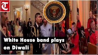 White House military band plays ‘Om Jai Jagdish Hare’ on Diwali [upl. by Pelage]