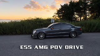 Sunset POV drive in the W211 E55 AMG [upl. by Lipski]