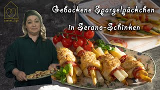 Gebackene Spargelpäckchen in SeranoSchinken [upl. by Atsugua]