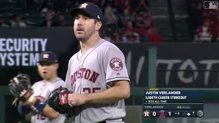 Justin Verlander becomes the 18th pitcher ever with 3000 ks gets a standing ovation [upl. by Bisset]