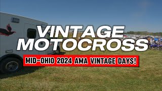 VINTAGE MOTOCROSS  2Stroke Chaos at MidOhio Vintage Motorcycle Days 2024 [upl. by Erdman]