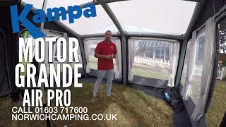 Kampa Dometic Motor Grande Air Pro 390 Motorhome Awning Review [upl. by Artcele]