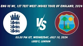 🔴 Live England vs West Indies – TEST Match  WI vs ENG Live  2024  Farewell James Anderson [upl. by Ettelra]