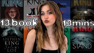 reviewing every Stephen King book i read in 1min each 🧛🏻‍♀️🪓 [upl. by Yltsew944]