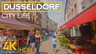 Düsseldorf Relaxing City Walking Tour in 4K HDR  Exploring Cities of Germany [upl. by Tellford]