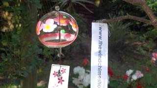 Japanese Wind Chime Furin Pink Blossom [upl. by Lliw]