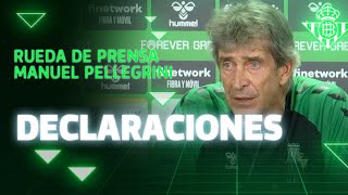 Rueda de prensa de Manuel Pellegrini previa al partido contra el Elche CF 🗣🎙 [upl. by Beaudoin167]