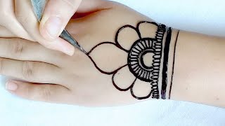 Easy Henna Design For Eid  Arabic Henna Design  Mehndi Design for Beginners [upl. by Werdnael]