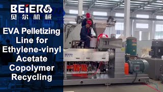 EVA Pelletizing Line for Ethylenevinyl Acetate Copolymer Recycling Machine  BEIER Group [upl. by Coltin]