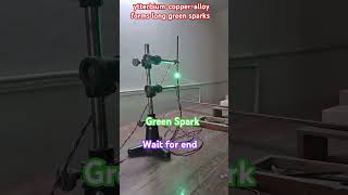 Medium Qurtz eutectic ytterbiumcopperalloy green sparks experiment physics science [upl. by Demetrius]