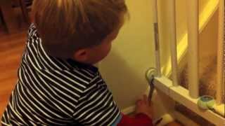 How to remove a stair gate  remove raw plugs and fill holes [upl. by Keating]