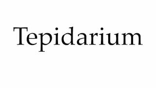 How to Pronounce Tepidarium [upl. by Sonitnatsnok962]