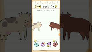 Brain test level 28 Click on the calves please shorts youtubeshorts braintest viralvideo [upl. by Annekahs]