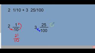 Lesson 55 Adding Fractions with tenths and hundredths as de [upl. by Emiolhs]