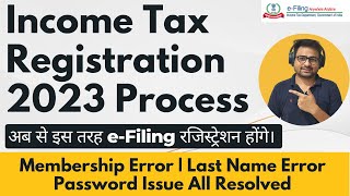 Income Tax Registration Kaise Kare  How to Register on Income Tax efiling Portal 2023 [upl. by Smalley812]