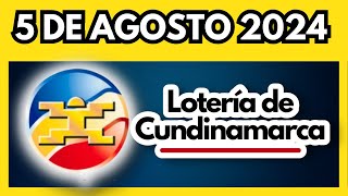 LOTERIA DE CUNDINAMARCA último sorteo del lunes 5 de agosto de 2024 💫✅💰 [upl. by Eledoya]