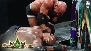 Goldberg drops Bobby Lashley with a mighty Jackhammer WWE Crown Jewel 2021 WWE Network Exclusive [upl. by Wolfgang]