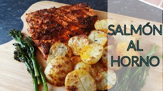 SALMON AL HORNO CON PATATAS  SALMÓN MARINADO  RECETA FÁCIL [upl. by Nyliram123]